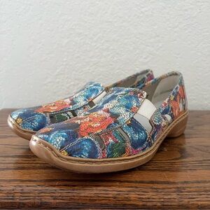 Rieker Womens Shoes Denise 41385 Size 9 EUR 40 Mosaic Cut Out Loafers